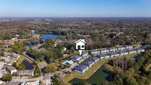 an aerial view of a city with lots of residential buildings