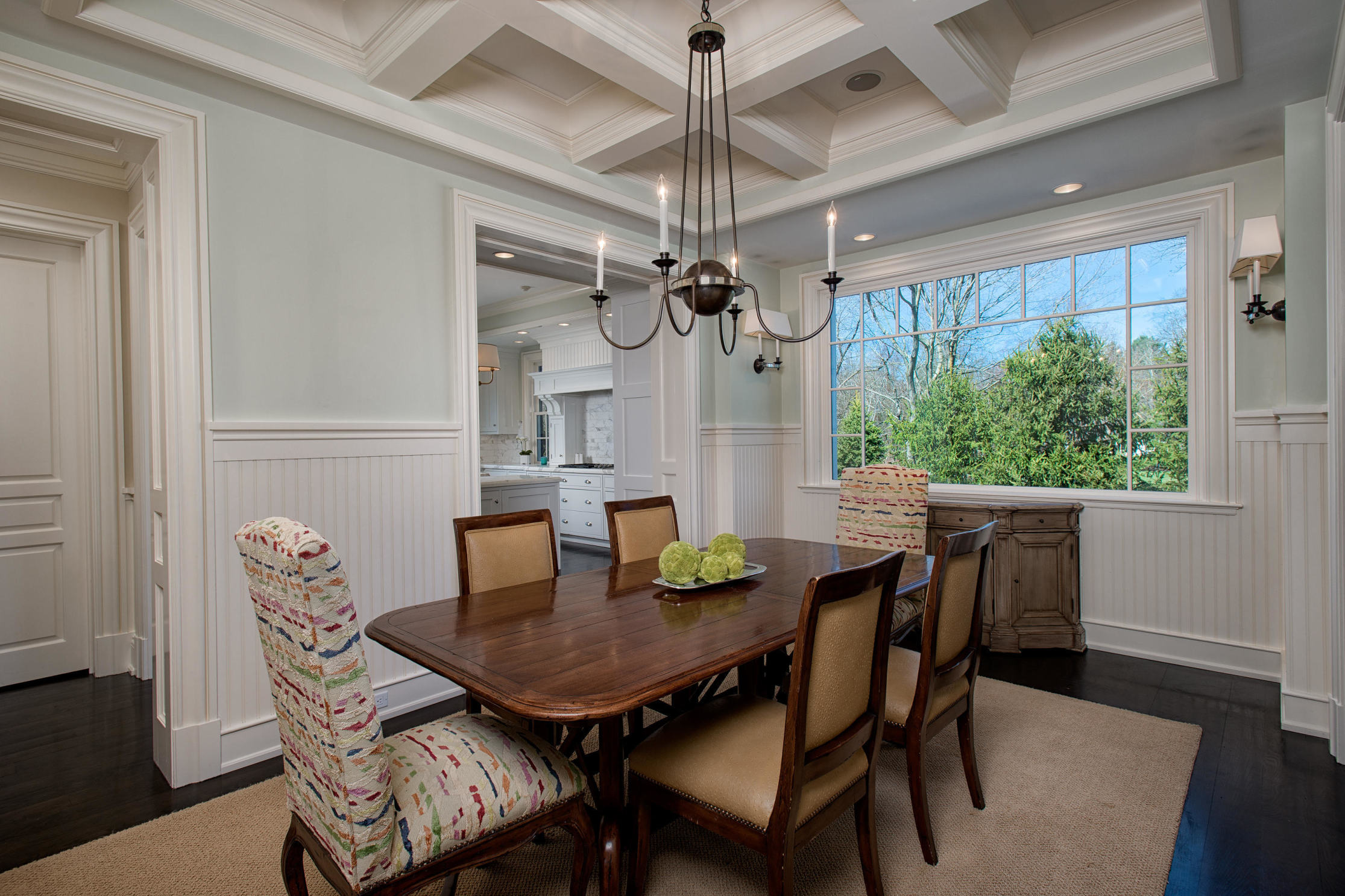 1480 Ponus Ridge Road New Canaan, CT 06840 - Photo 8 of 22 a view of a dining room with furniture window and wooden floor