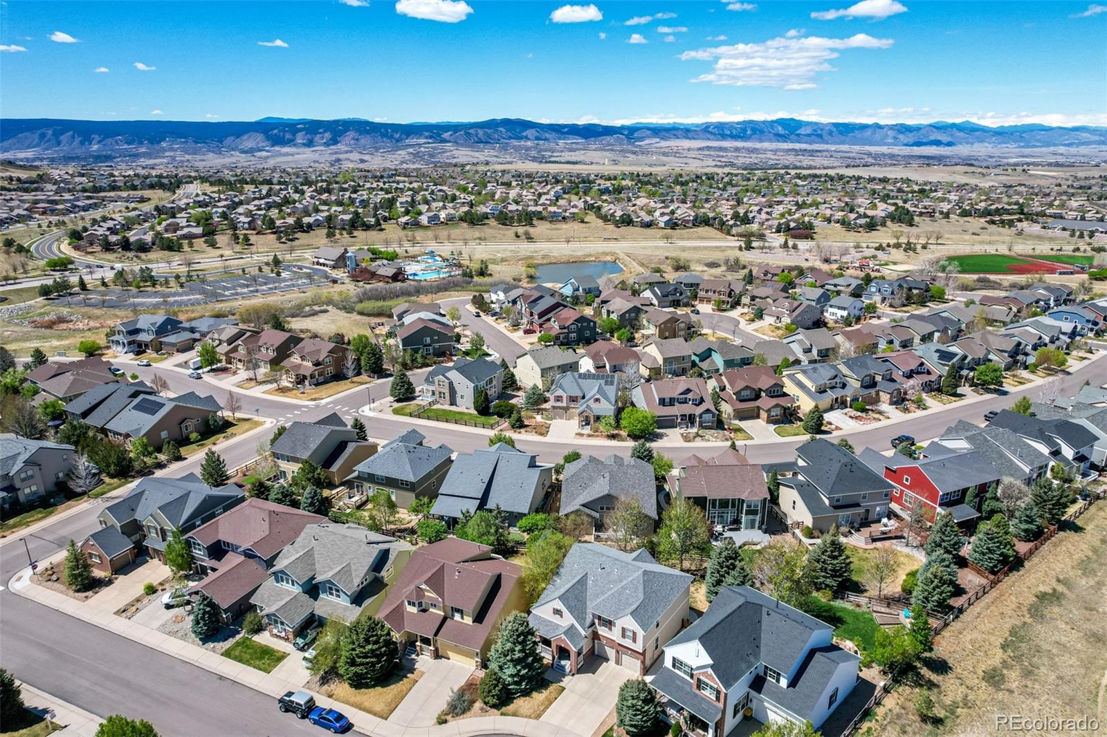 3343 Fantasy Place Castle Rock, CO 80109 - Photo 42 of 50 an aerial view of a city