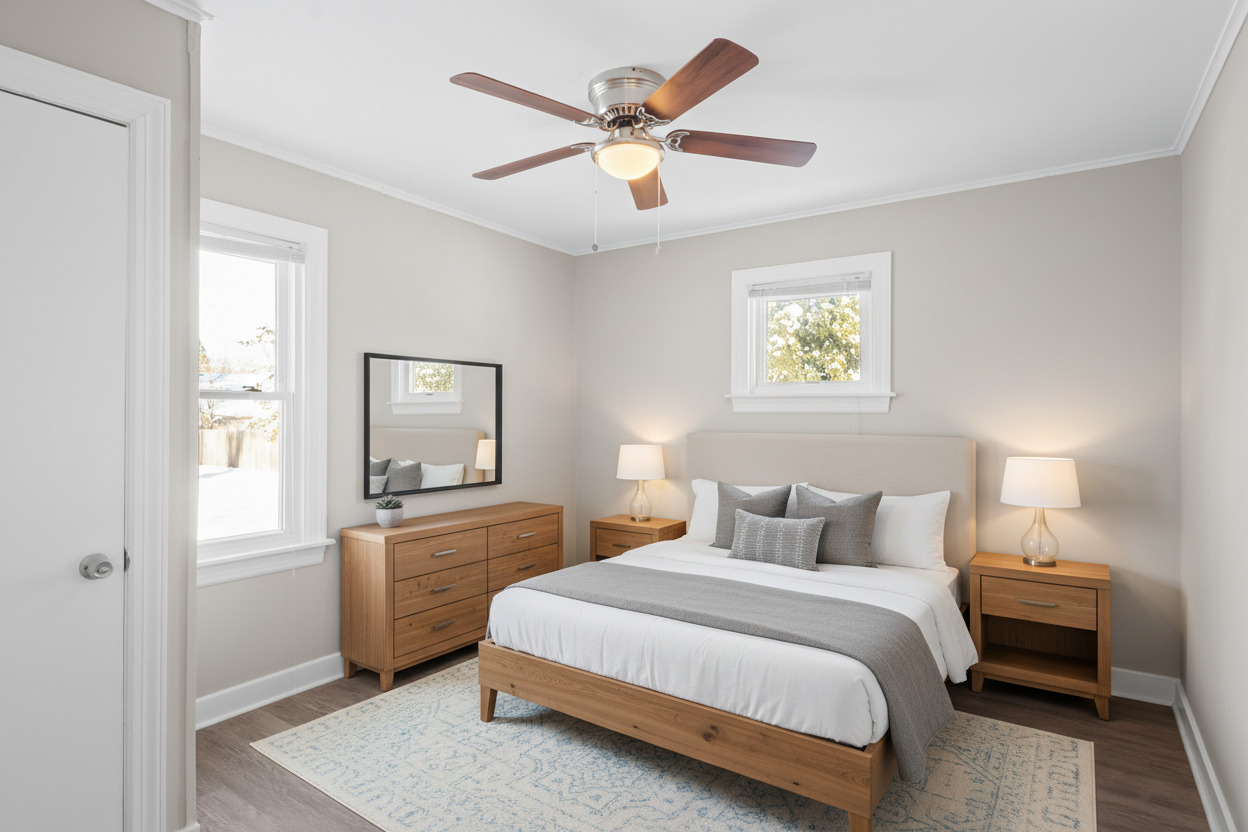 5604 South Madison Avenue Countryside, IL 60525 - Photo 12 of 38 a bedroom with a bed and a chandelier