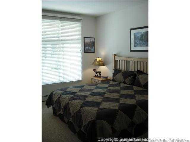 110 Beaver Lodge Road, Unit 103 Frisco, CO 80443 - Photo 16 of 25 a bed sitting in a bedroom next to a window