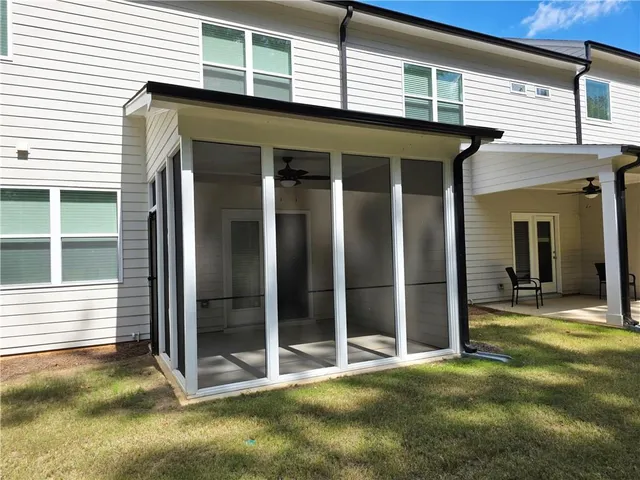 a view of a house with a outdoor space