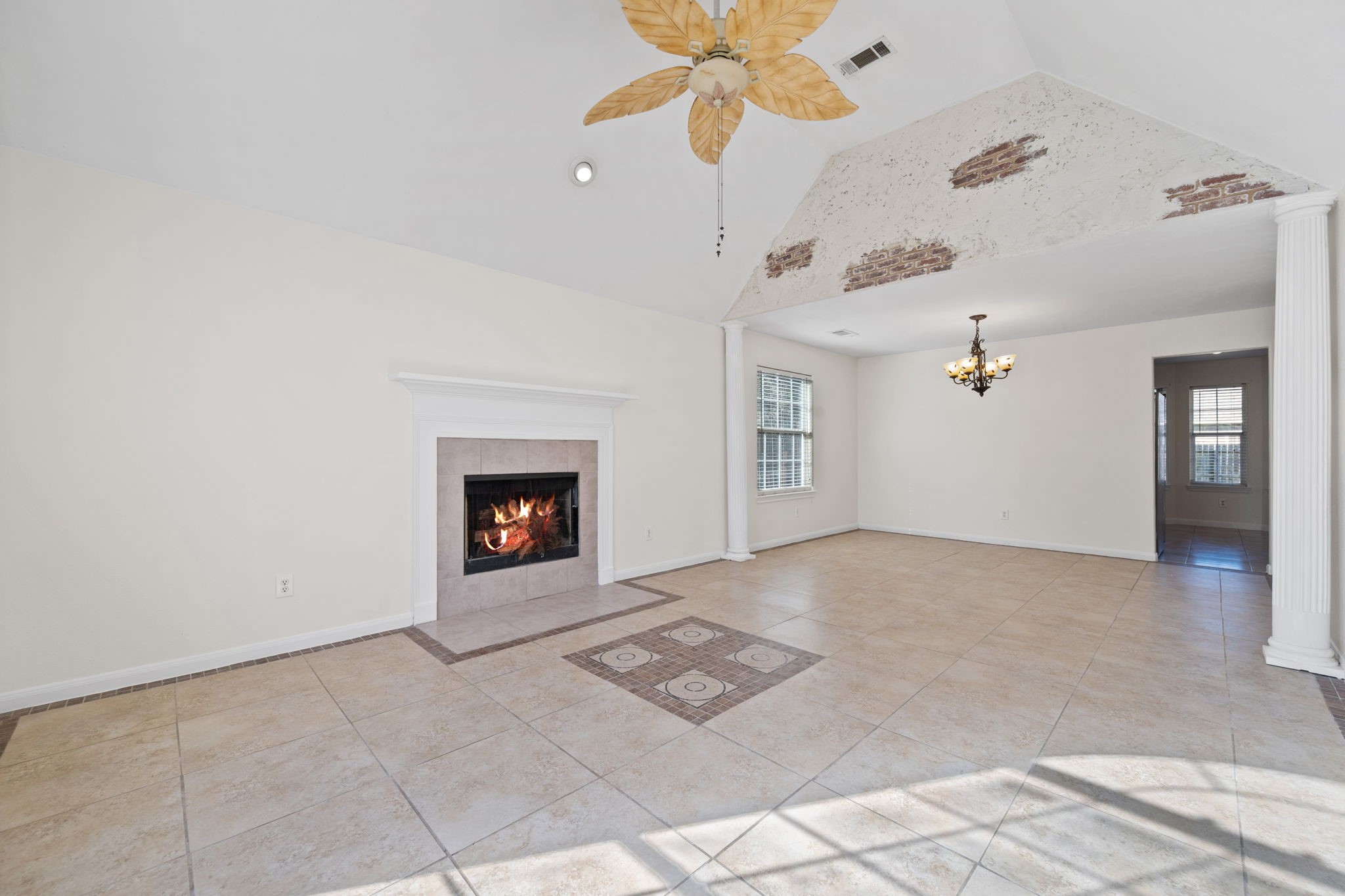 25785 Hickory Lane Splendora, TX 77372 - Photo 5 of 28 a view interior of a house with a fireplace