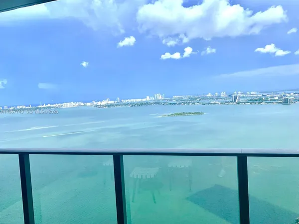 a view of a balcony with city view