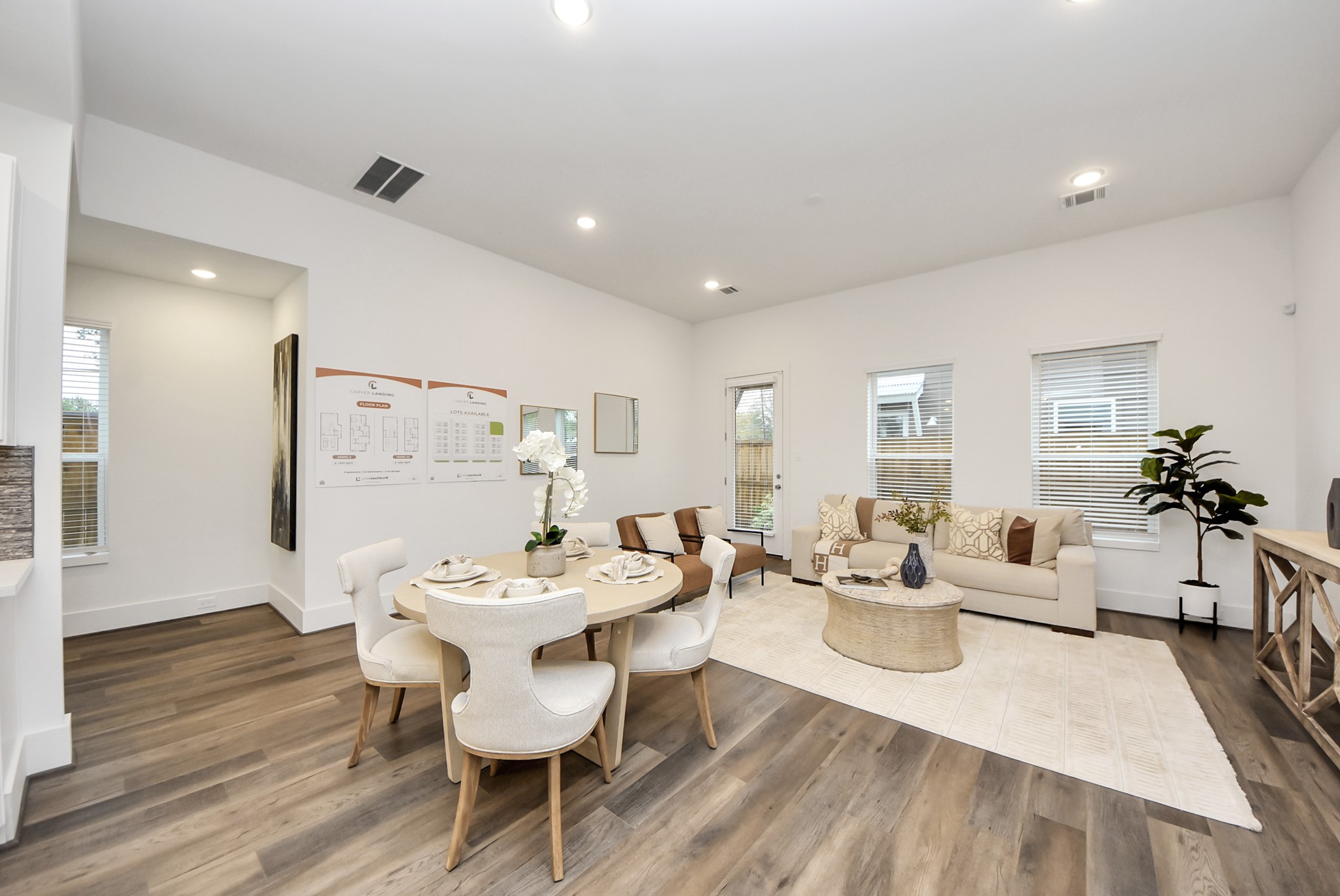 7504 Carver Road, Unit D Houston, TX 77088 - Photo 12 of 49 a view of a dining room with furniture and wooden floor