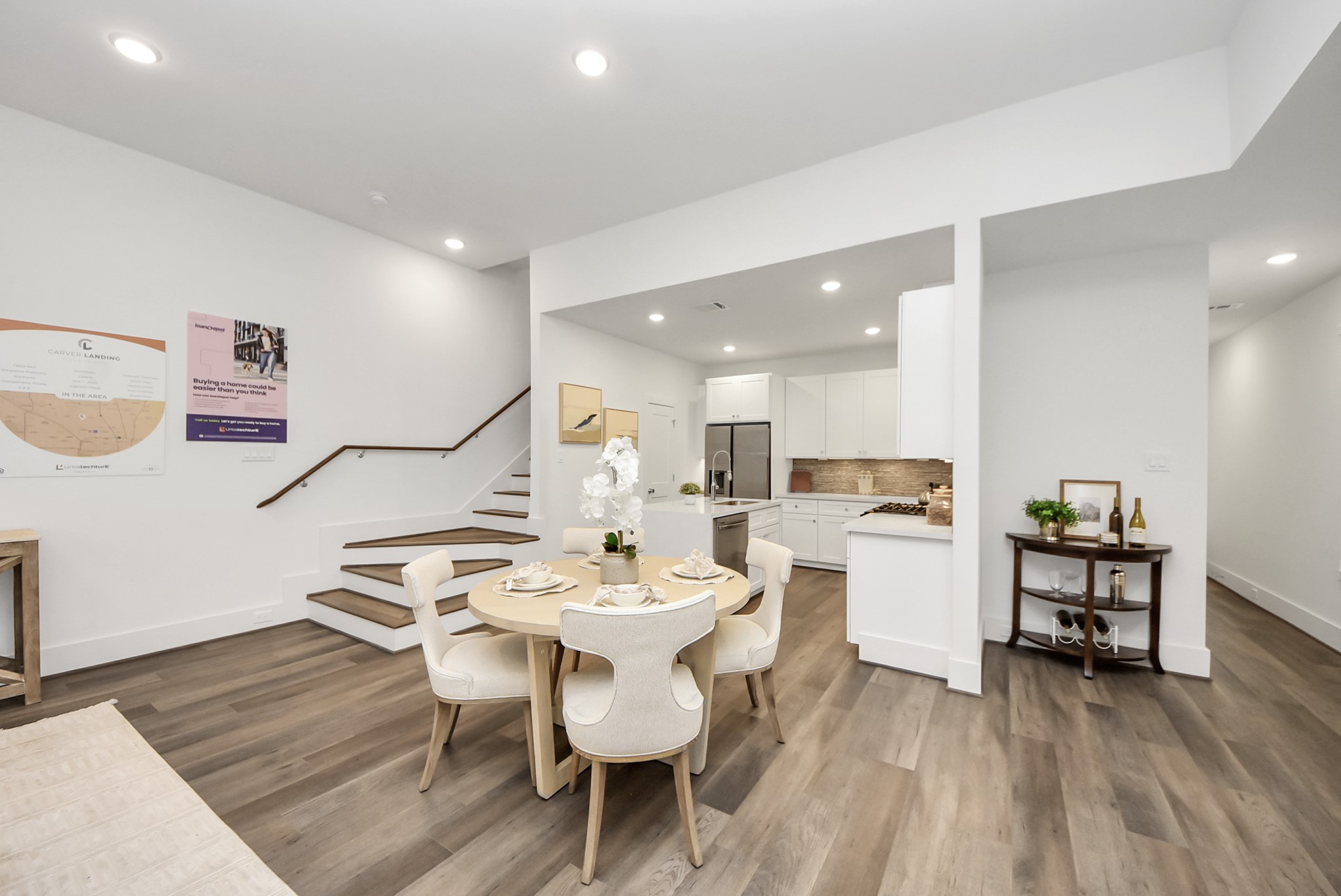 7504 Carver Road, Unit D Houston, TX 77088 - Photo 10 of 49 a dining room with furniture and wooden floor