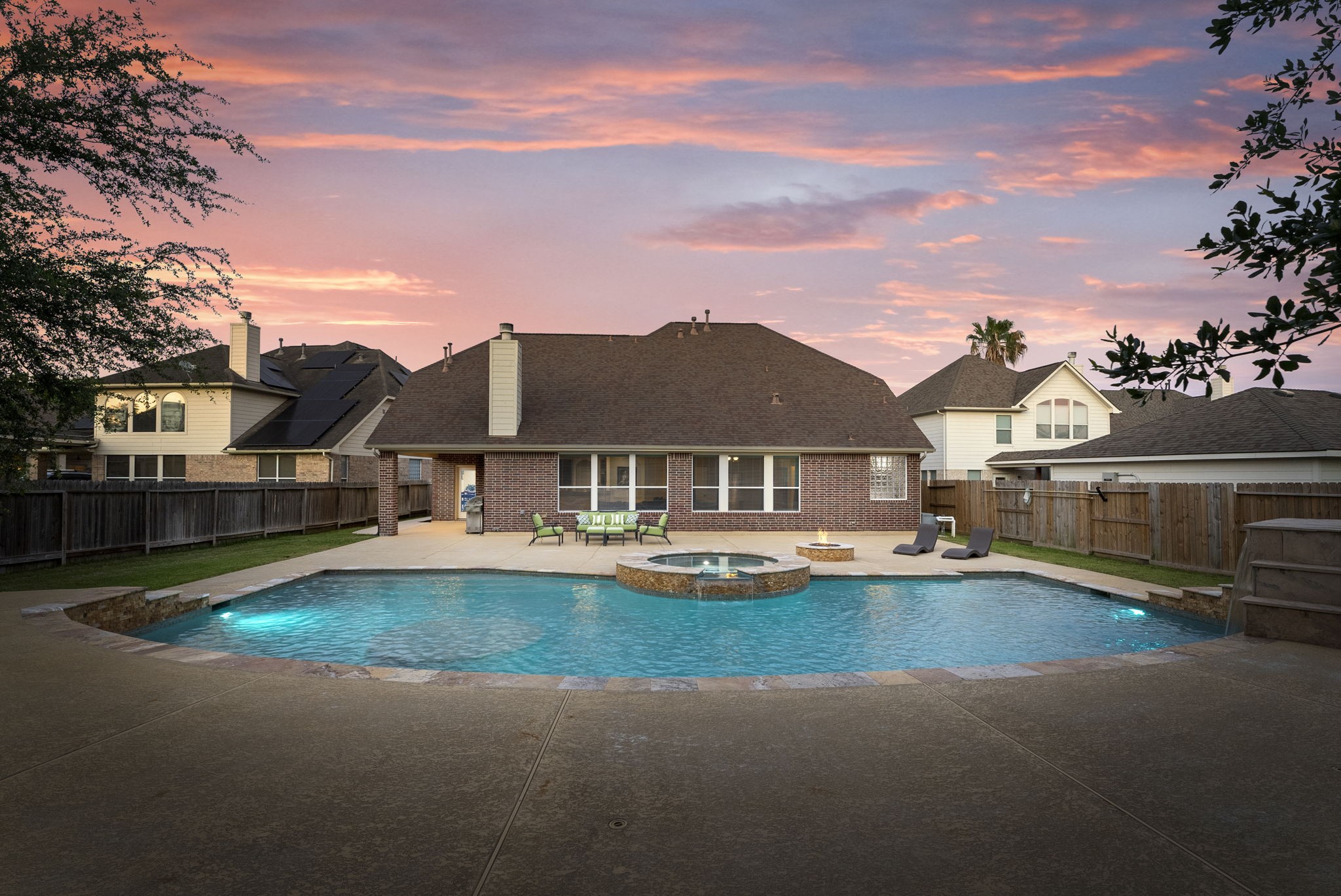 19223 Senterra Lakes Boulevard Spring, TX 77379 - Photo 41 of 48 a view of a house with swimming pool and a yard
