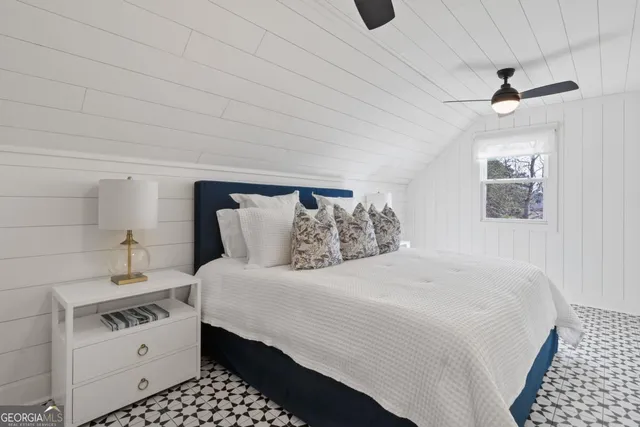 a view of a lake with a mountain in the background