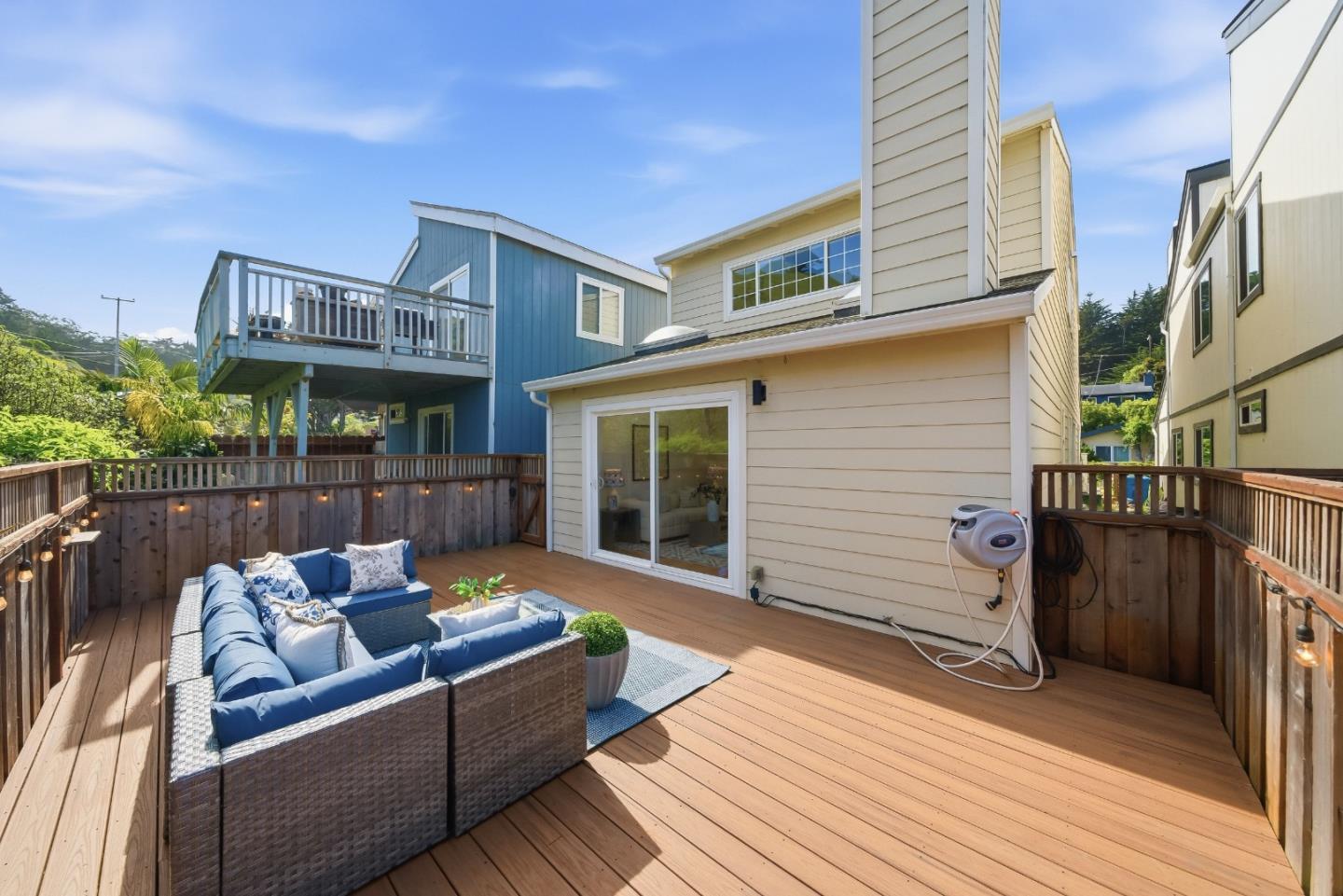 495 Ebken Street Pacifica, CA 94044 - Photo 44 of 52 a view of a house with a couches and a patio