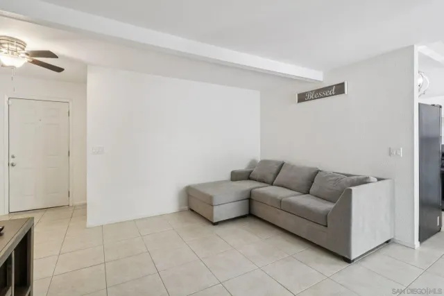 a living room with furniture and a couch