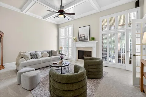 a view of a balcony with furniture
