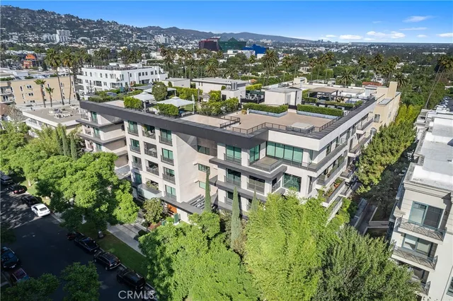 a view of a city that has tall buildings