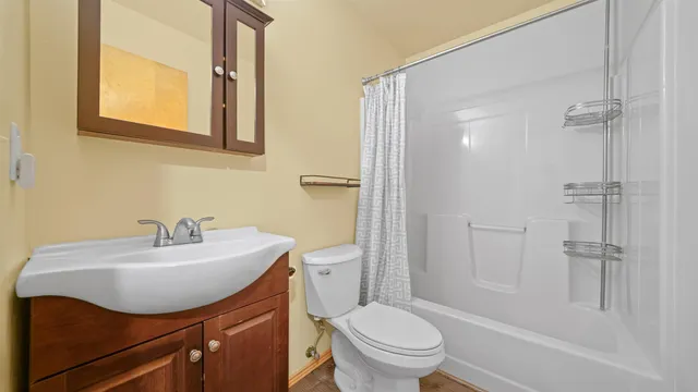 a view of park and trees