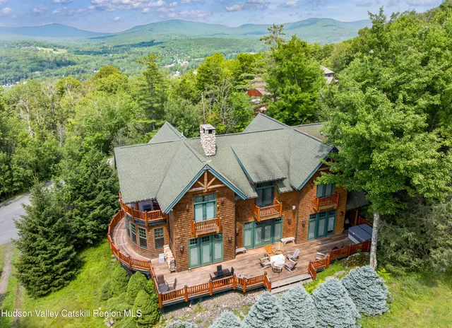 an aerial view of a city with lots of residential buildings