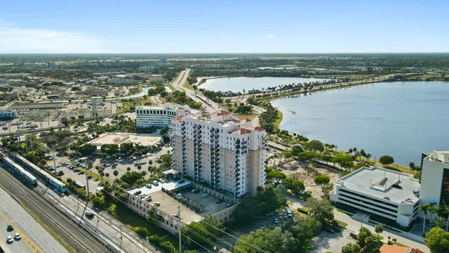 an aerial view of a city