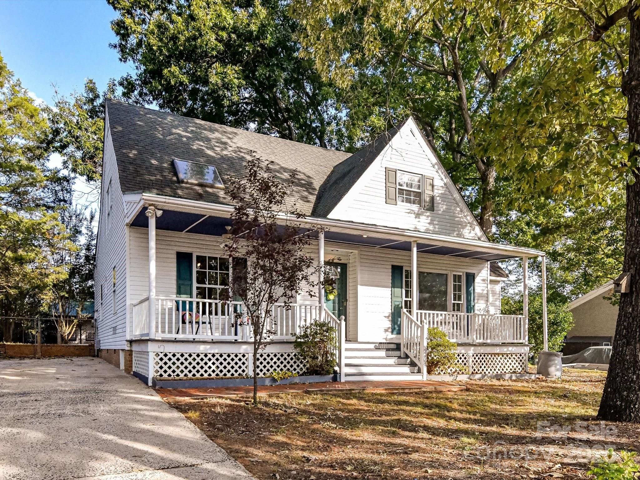 front view of a house with a porch