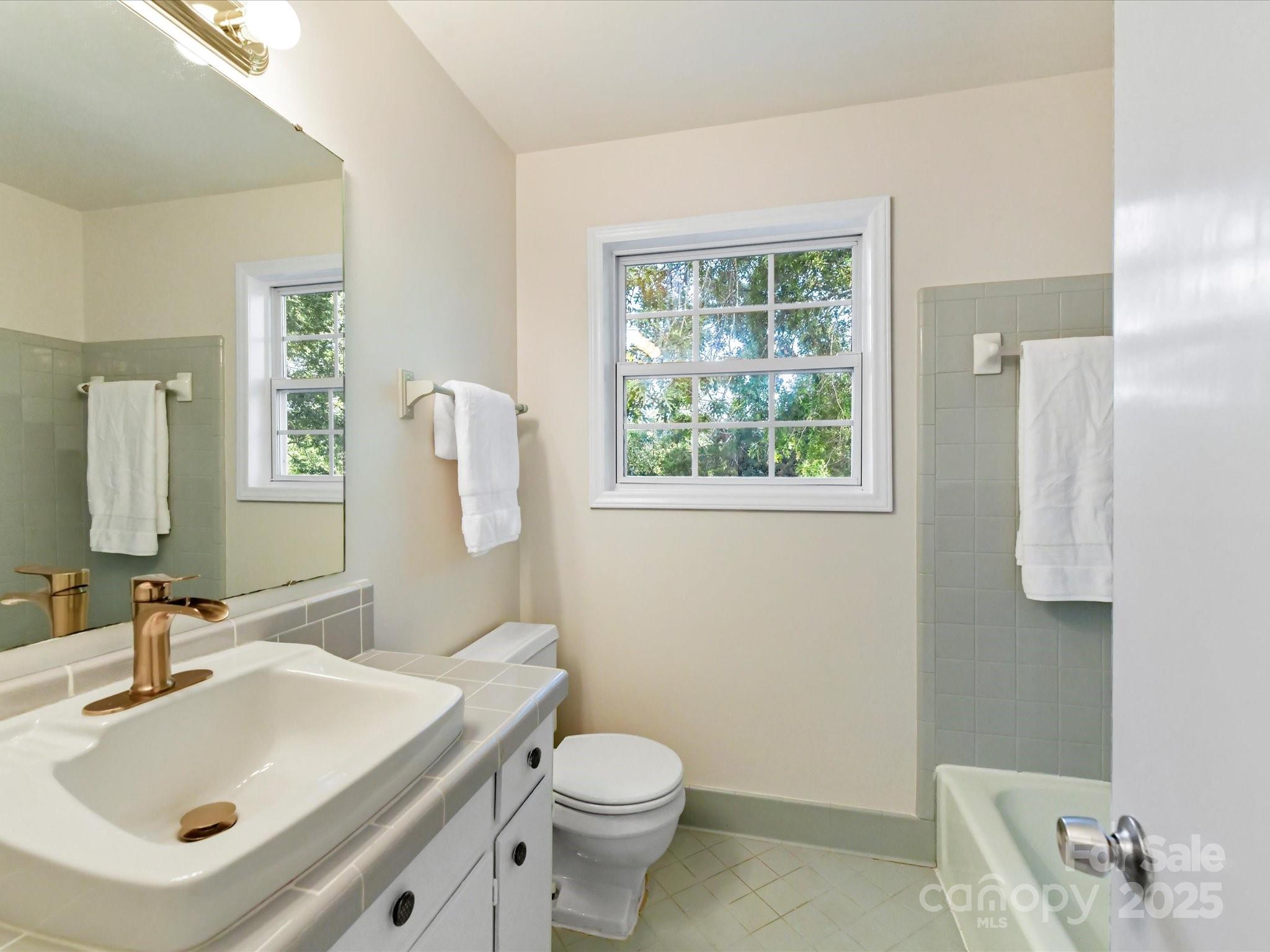 6313 Mill Grove Road Indian Trail, NC 28079 - Photo 33 of 47 a bathroom with a sink toilet and a mirror