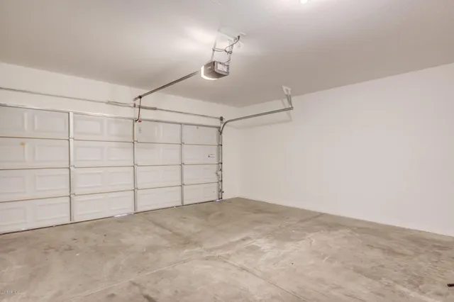 a view of a garage