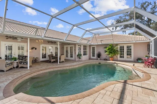 an aerial view of lake residential house with outdoor space