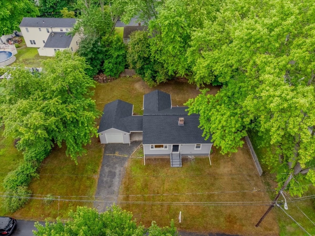 5 Rondeau Road Bellingham, MA 02019 - Photo 30 of 32 an aerial view of a house with swimming pool and garden view
