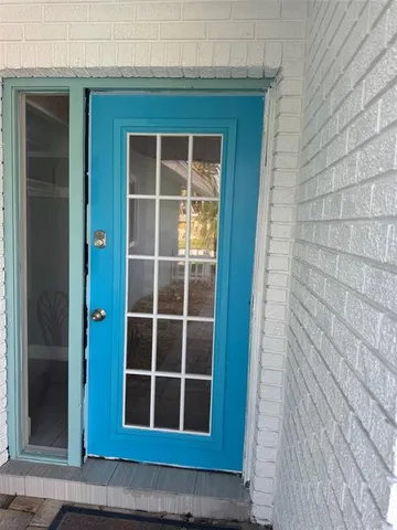 a view of front door