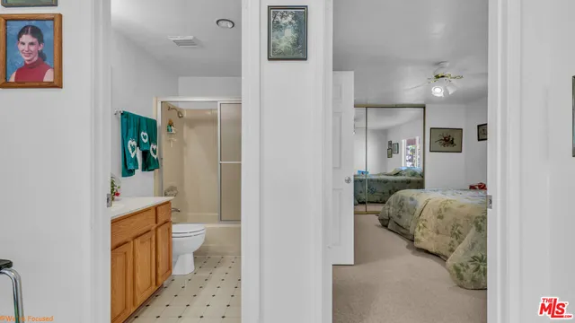 a view of living room and hallway