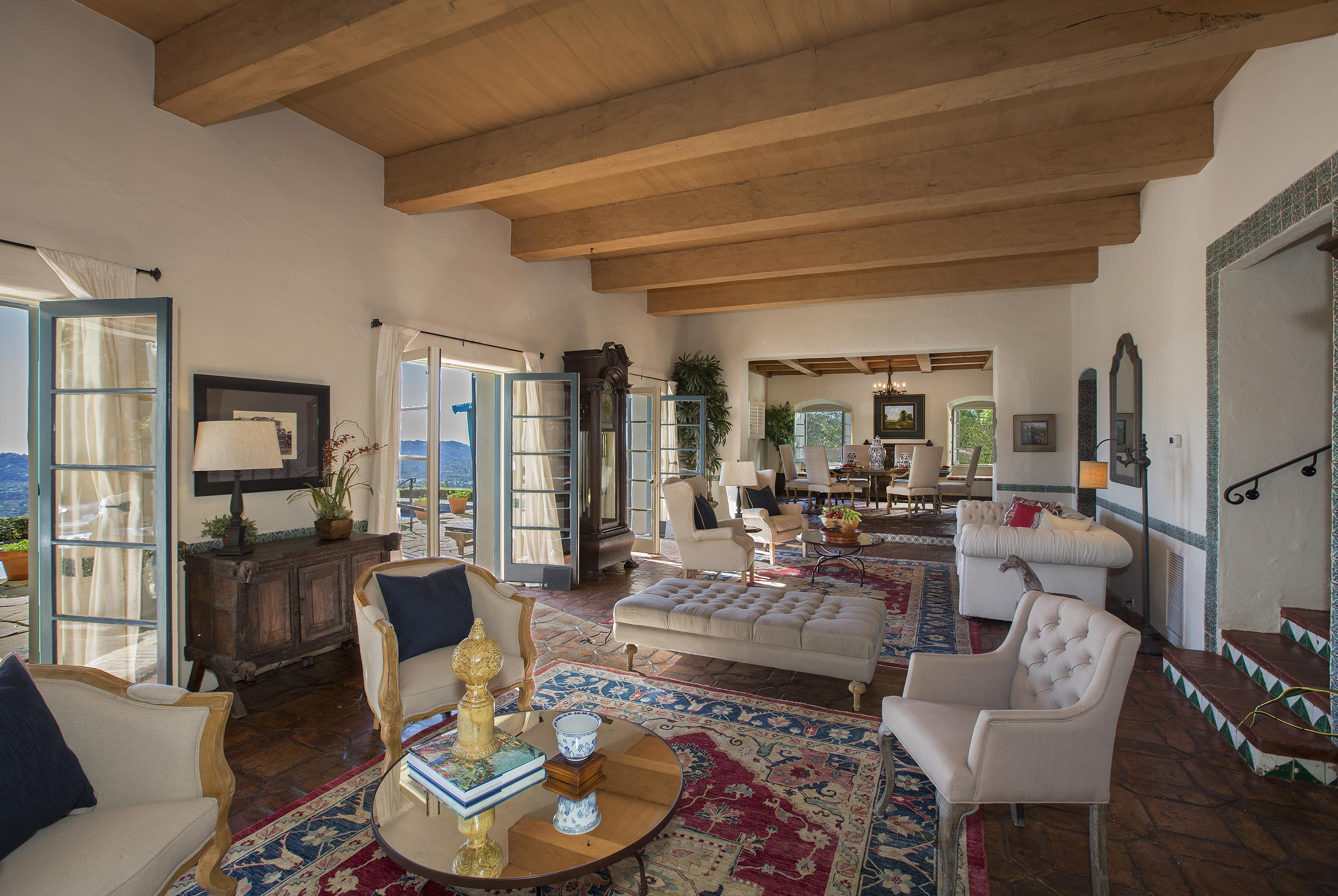 1919 Las Tunas Road Santa Barbara, CA 93103 - Photo 13 of 27 a living room with furniture and a fireplace