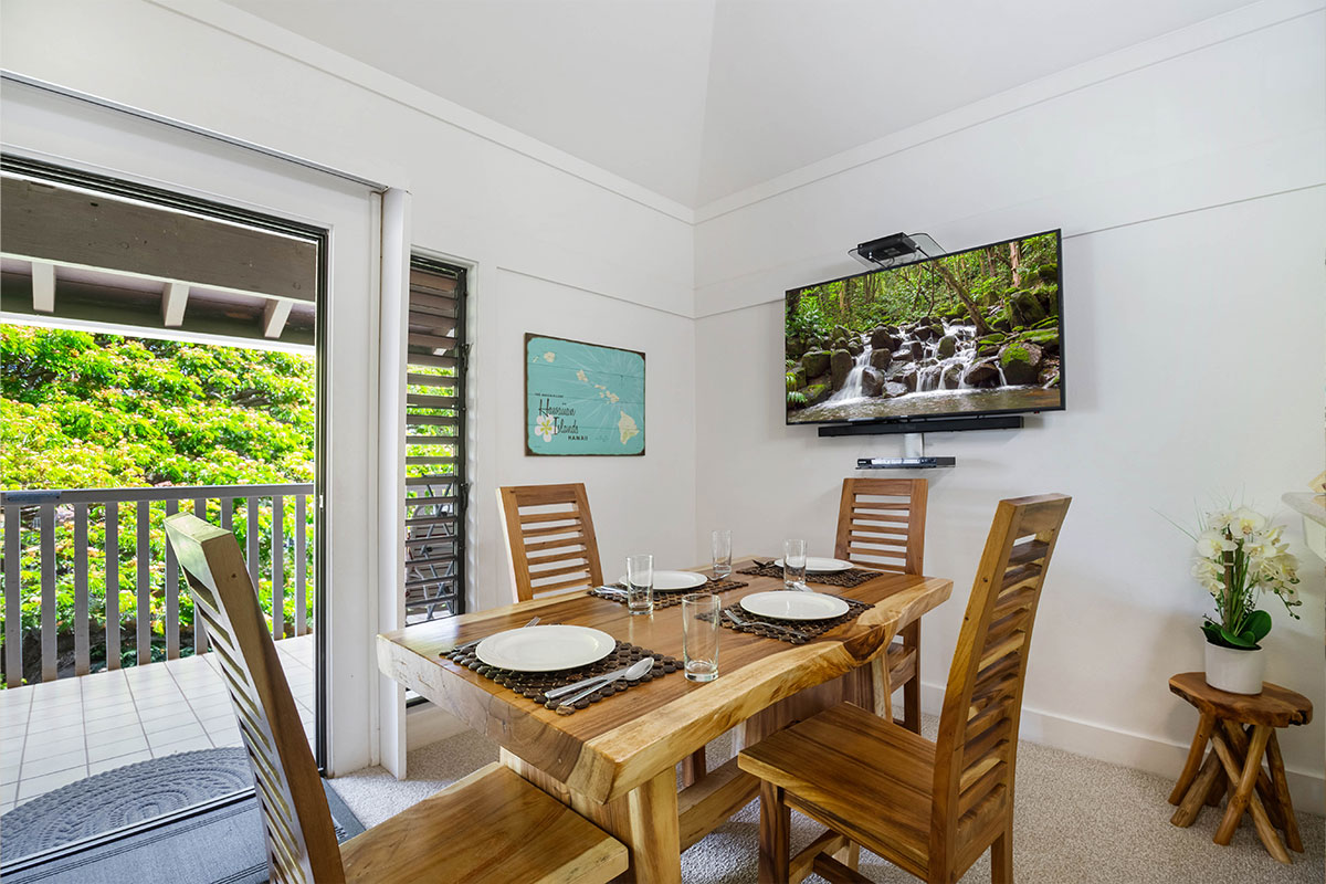 2253 Poipu Road, Unit 230 Koloa, HI 96756 - Photo 6 of 27 a view of a dining room with furniture window and outside view
