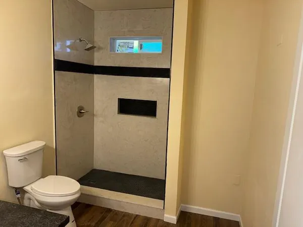a bathroom with a sink and a toilet