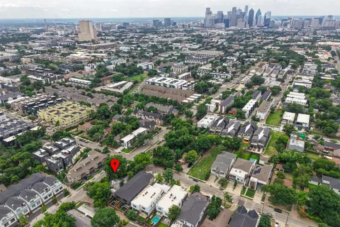an aerial view of a city
