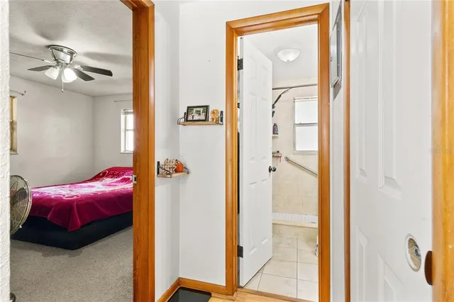 a view of a bedroom from a gallery