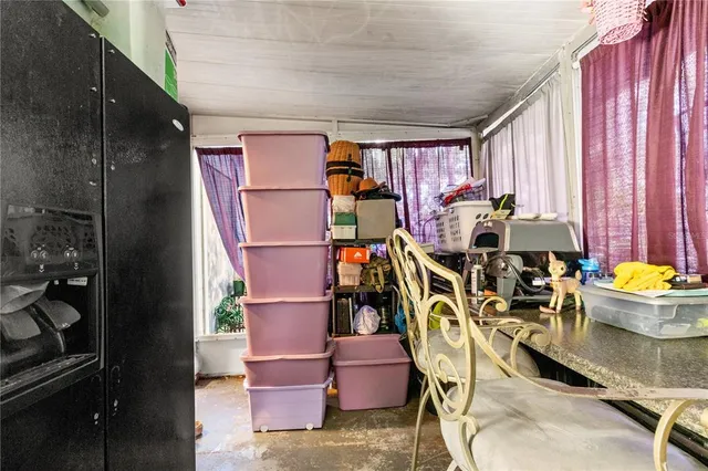 a view of a garden with a fountain