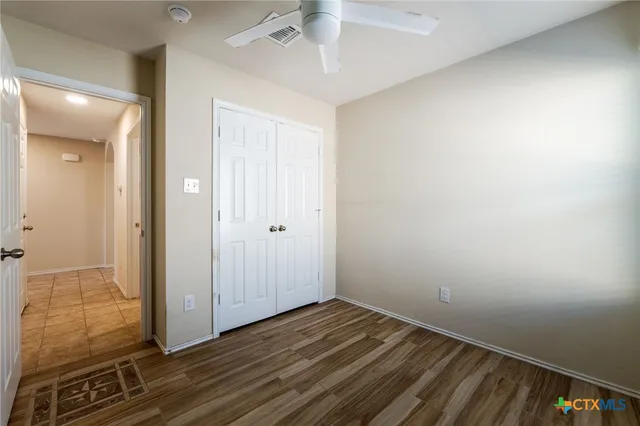 an empty room with a window