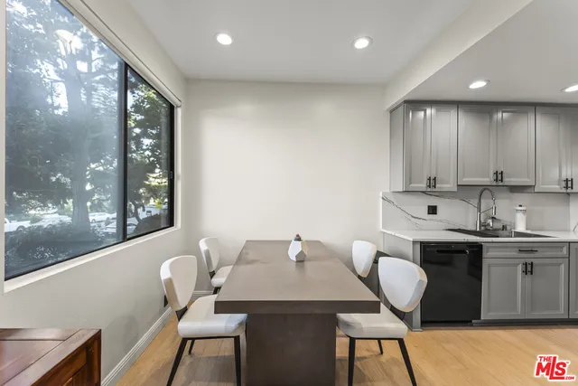 a view of kitchen with breakfast area