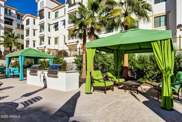 a front view of a building with street view