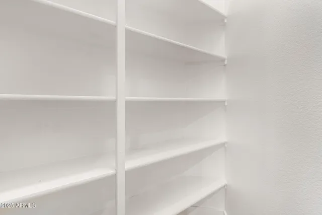 a close view of closet