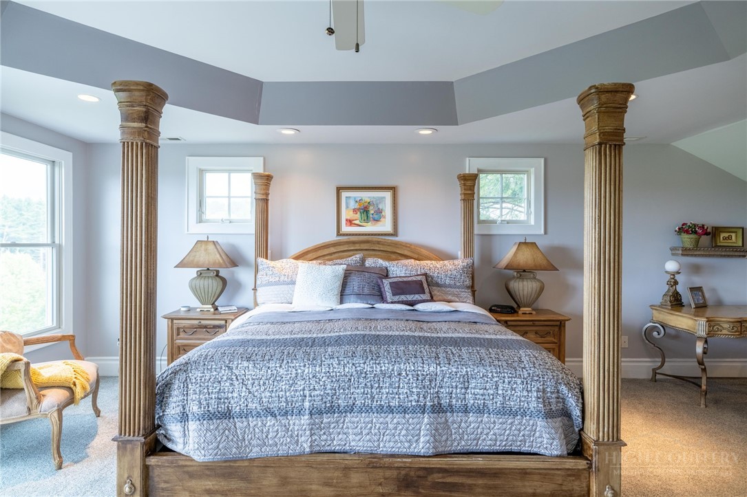 50 Mitchell River Ridge Thurmond, NC 28683 - Photo 19 of 43 a bedroom with a bed and wooden floor