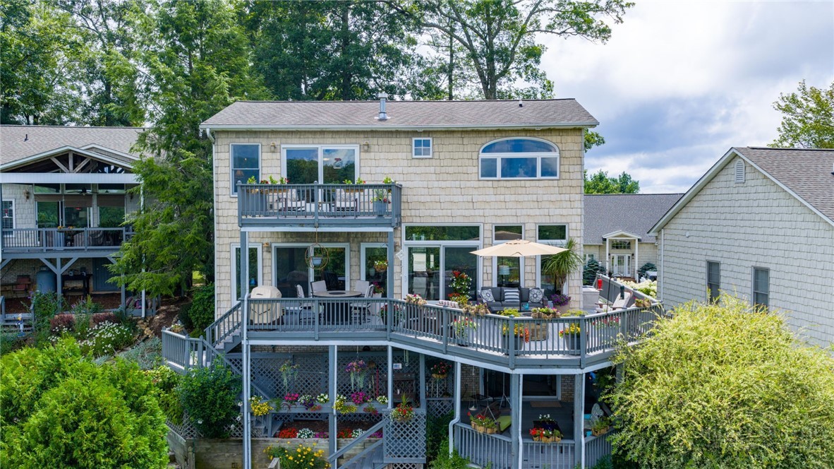 50 Mitchell River Ridge Thurmond, NC 28683 - Photo 38 of 43 a front view of house with yard and outdoor seating