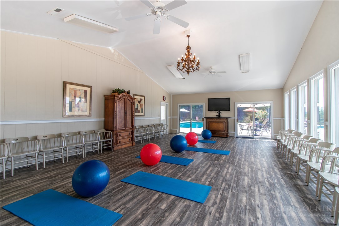 50 Mitchell River Ridge Thurmond, NC 28683 - Photo 42 of 43 a view of a dining room with furniture and wooden floor