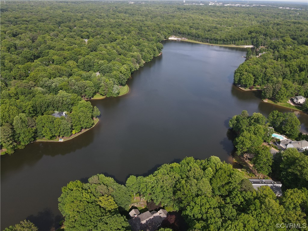 2370 Castlebridge Road Midlothian, VA 23113 - Photo 47 of 47 an aerial view of a houses with a yard and lake view