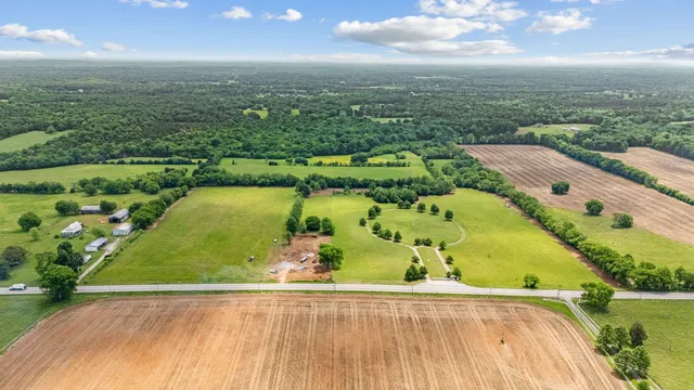 an aerial view of swimming pool