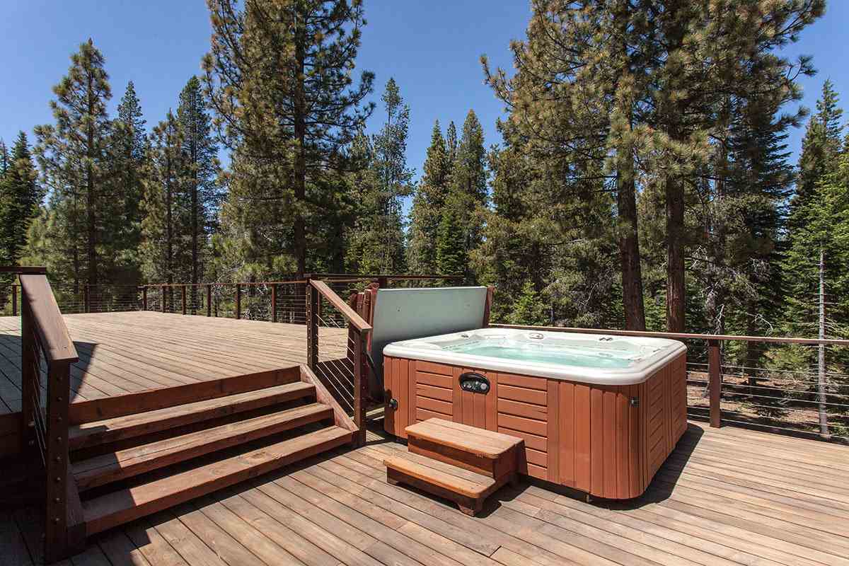 12998 Timber Ridge Road Truckee, CA 96161 - Photo 20 of 20 a view of a patio with wooden floor and outdoor seating
