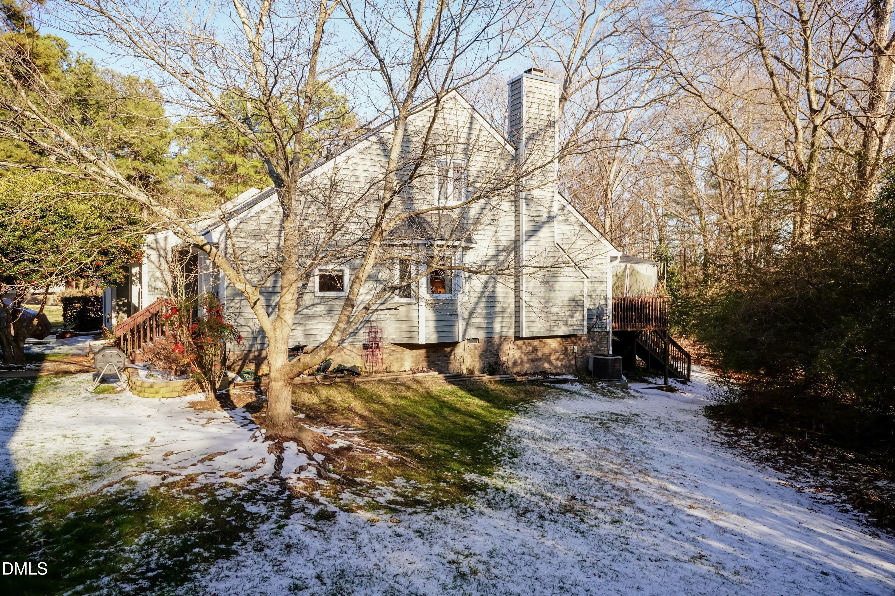 3600 Top Of The Pines Court Raleigh, NC 27604 - Photo 44 of 45 a view of yard covered with snow in front of house