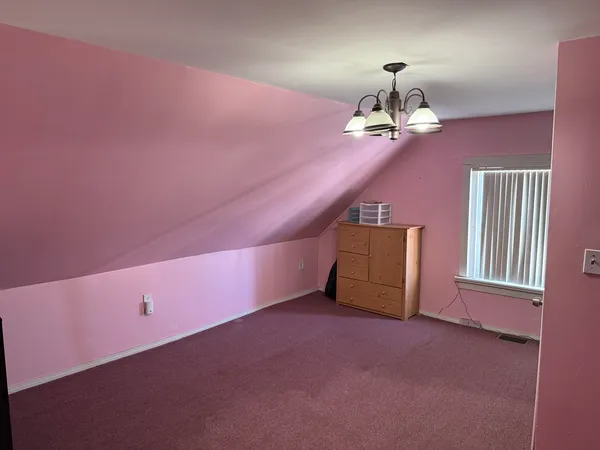 a room with chandelier