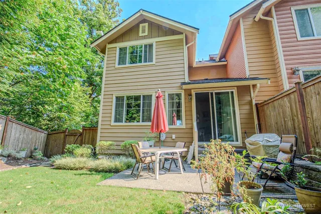 a view of a house with patio