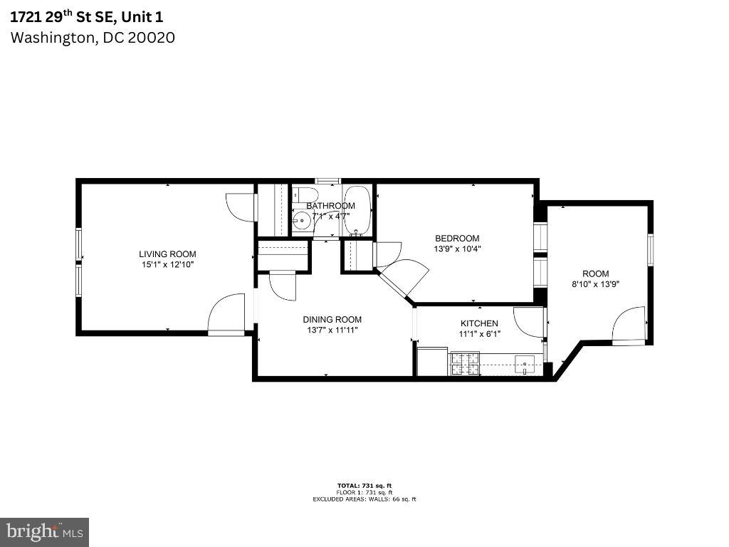 1721 29th Street Southeast, Unit 1 Washington, DC 20020 - Photo 24 of 24 a picture of a floor plan