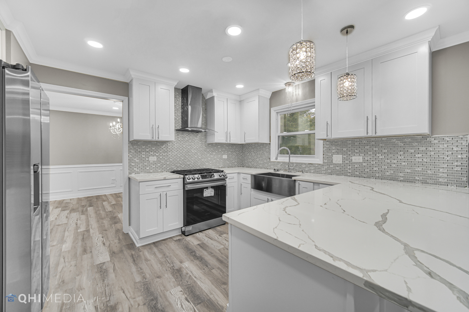 Undisclosed Address Olympia Fields, IL 60461 - Photo 17 of 38 a kitchen with a sink stove and refrigerator