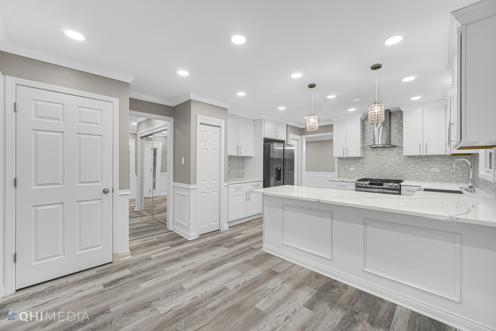 Undisclosed Address Olympia Fields, IL 60461 - Photo 19 of 38 a large kitchen with a lot of counter space and stainless steel appliances