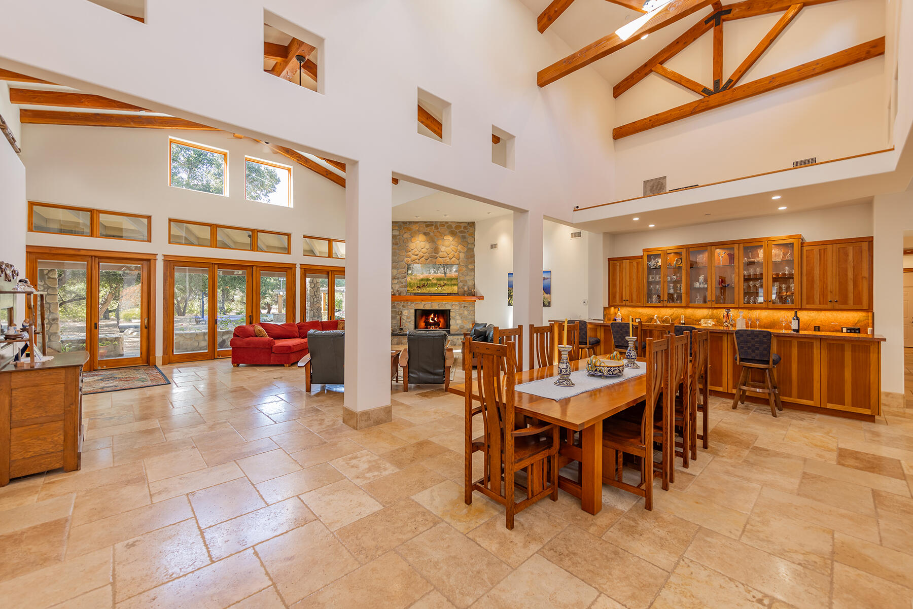 705 South Rice Road Ojai, CA 93023 - Photo 11 of 61 a dining area with a large window and chairs