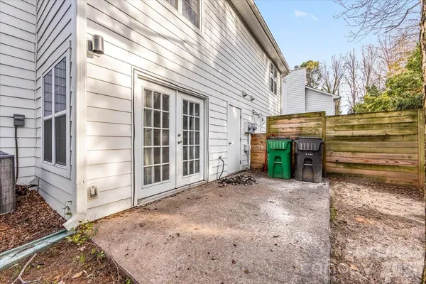 a view of backyard of house